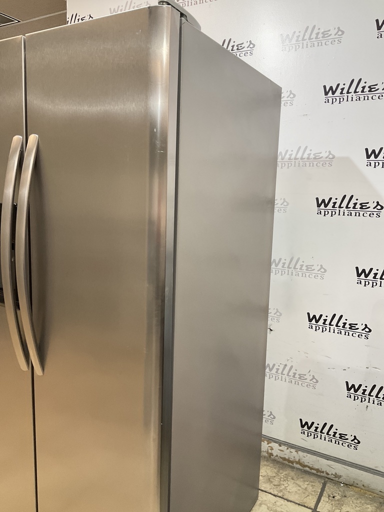 Frigidaire Used Refrigerator Side by Side 33 1/2” x 69” (Stainless Steel) 