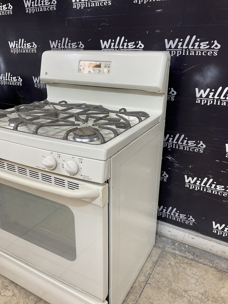 Ge Used Natural Gas Stove 30inches (Bisque) 
