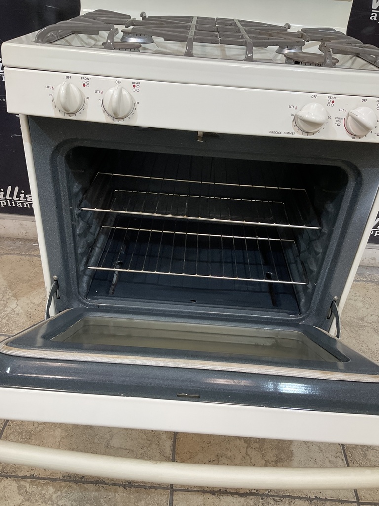 Ge Used Natural Gas Stove 30inches (Bisque) 