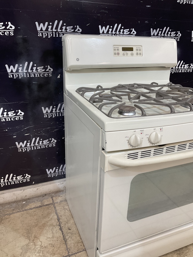 Ge Used Natural Gas Stove 30inches (Bisque) 