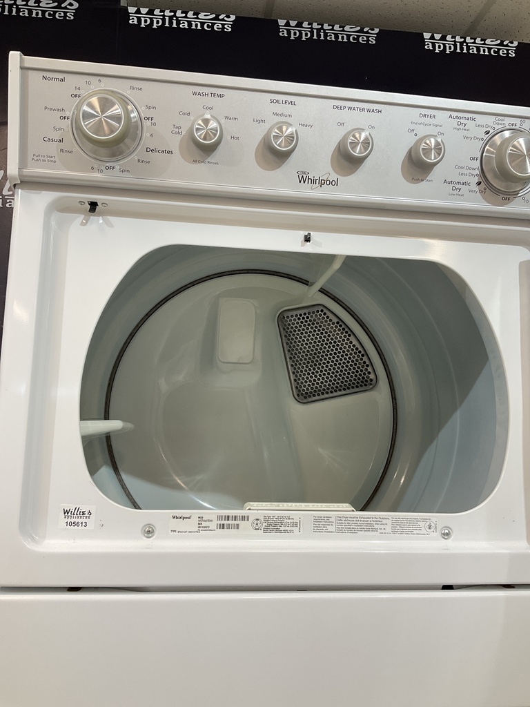 Whirlpool Used Natural Gas Unit Stackable 27x72 1/2” (White) 