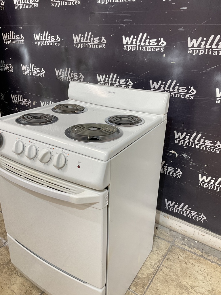 Hotpoint Used Electric Stove 220volts (40/50 AMP) 24inches {no cord} (White) 