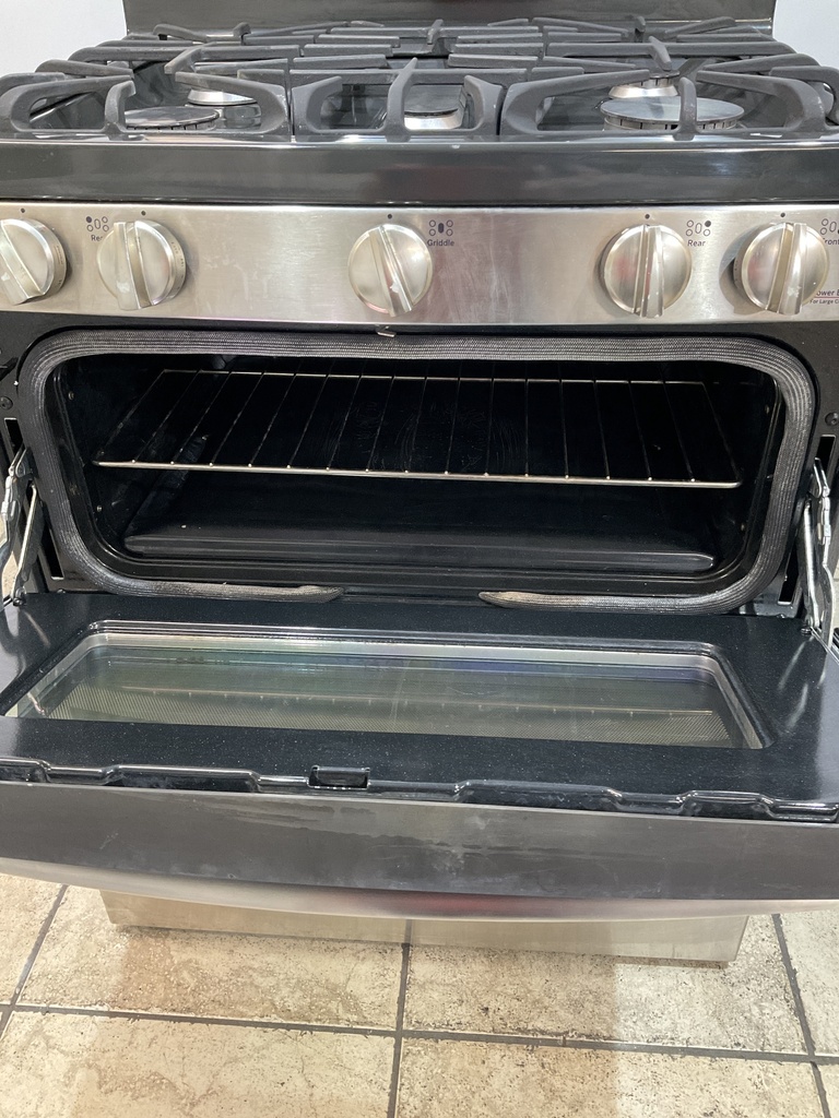 Ge Used Gas Propane Stove Double Oven 30inches (Stainless Steel) 