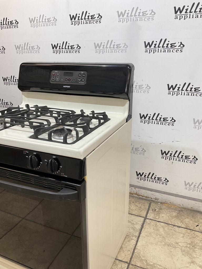 Hotpoint Used Natural Gas Stove 30inches (Bisque/Black) 