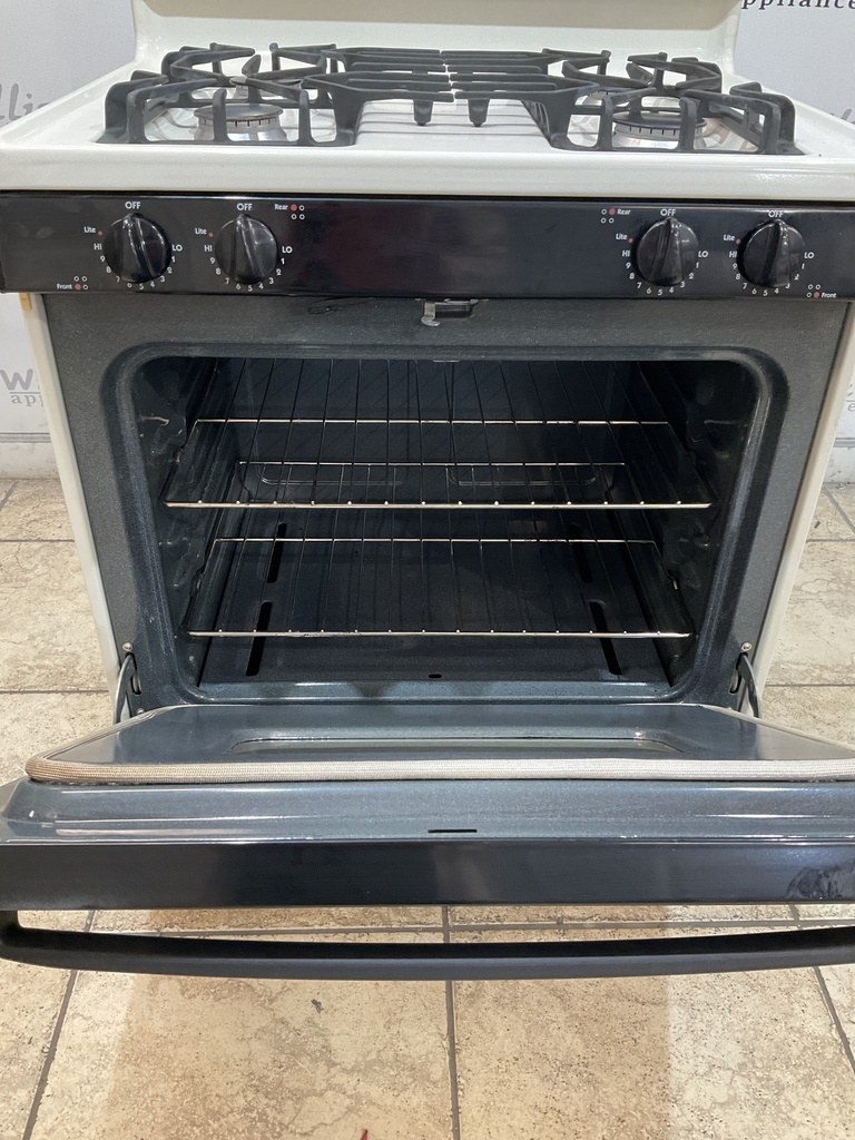 Hotpoint Used Natural Gas Stove 30inches (Bisque/Black) 
