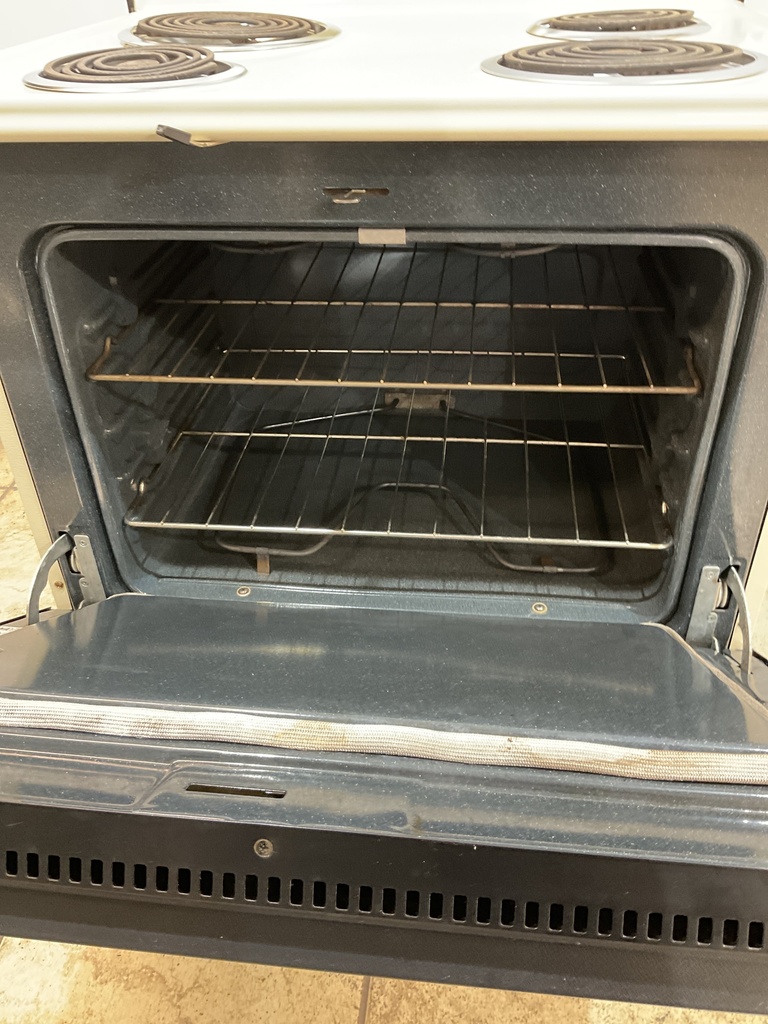 Hotpoint Used Electric Stove 220volts (40/50 AMP) 30inches {no cord} (Bisque/Black)