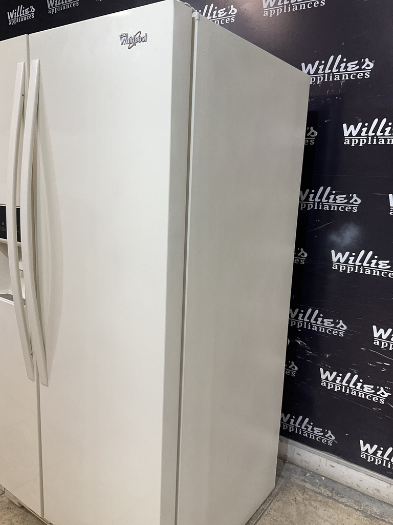 Whirlpool Used refrigerator Side by Side 33x67 1/2” (Bisque) 