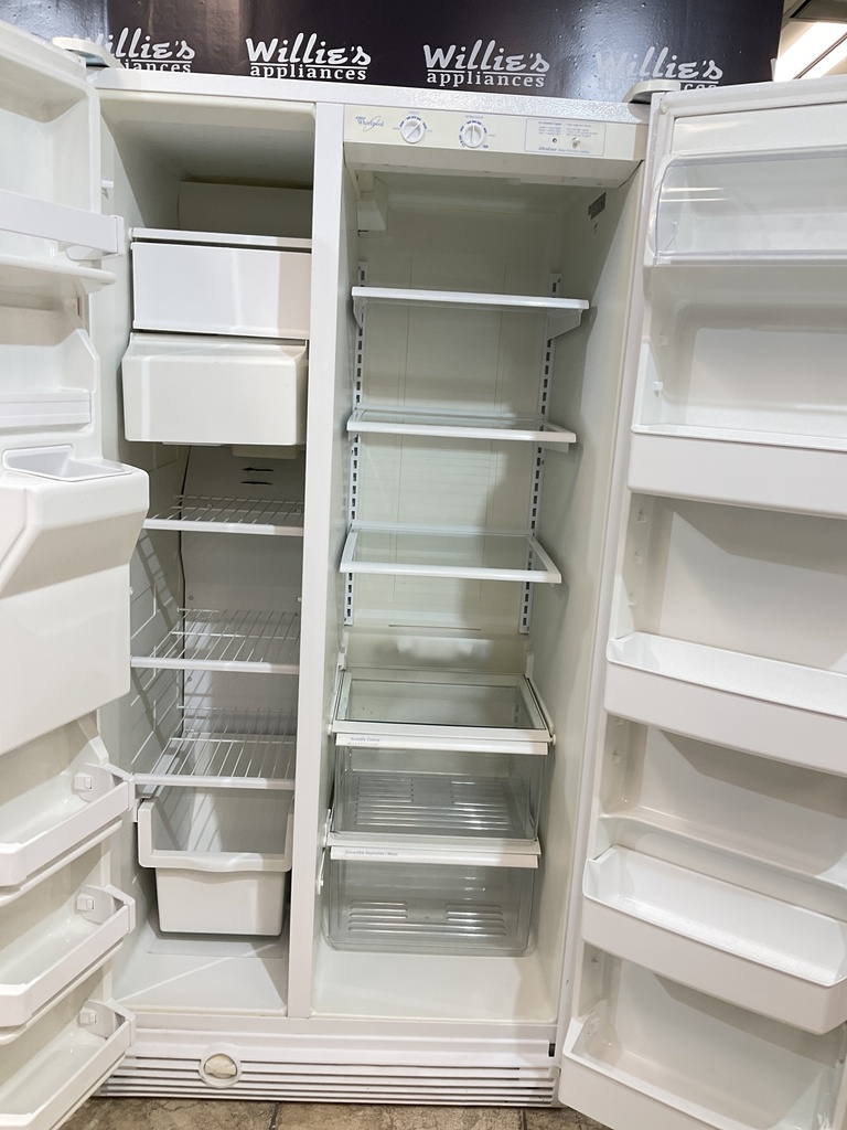 Whirlpool Used Refrigerator Side by Side 36x69 1/2” (White) 