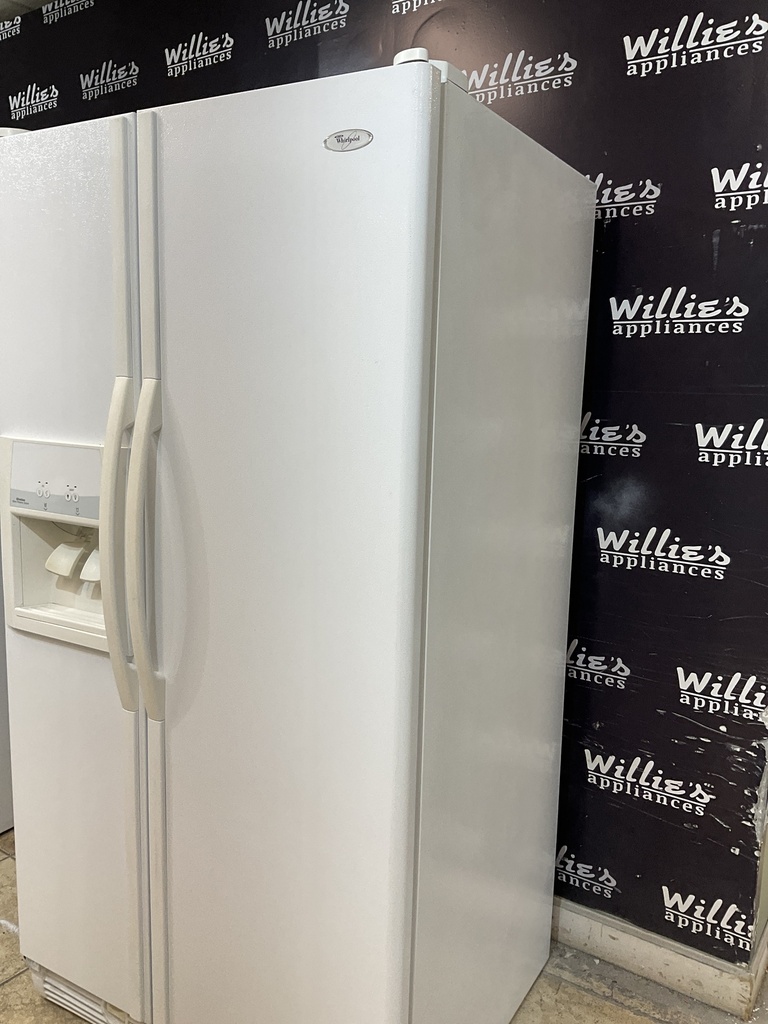 Whirlpool Used Refrigerator Side by Side 36x69 1/2” (White) 