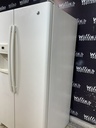 Ge Used Refrigerator Side by Side 36x69 1/2” (Bisque) 
