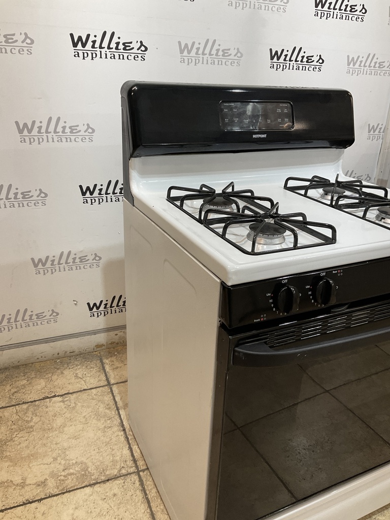 Hotpoint Used Natural Gas Stove 30inches (White/black)
