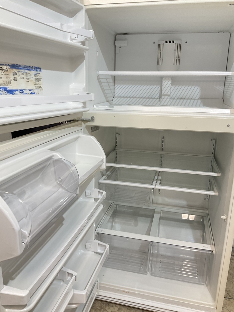 Whirlpool Used Refrigerator Top and Bottom 33x66 (Bisque) 