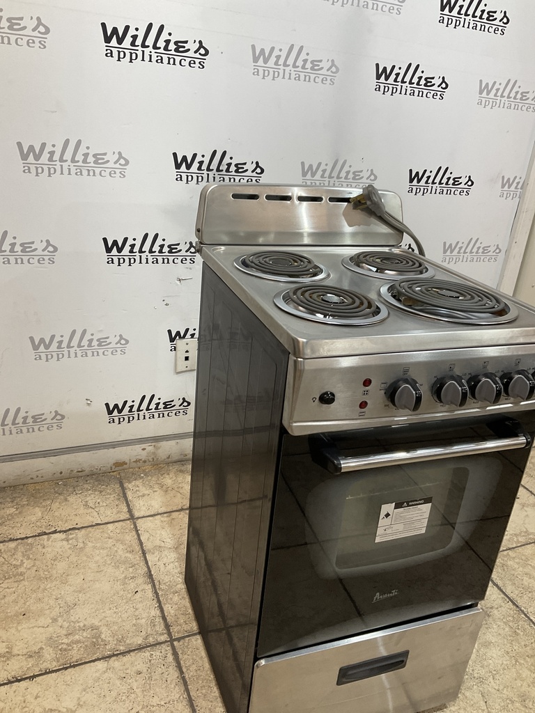 Avanti Used Electric Stove 20inches {3 prong} (Stainless Steel) 