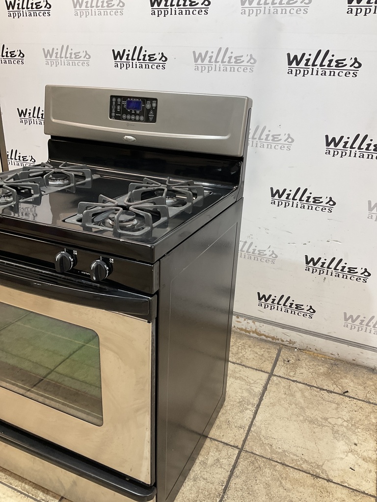 Whirlpool Used Natural Gas Stove 30inches (Stainless Steel) 