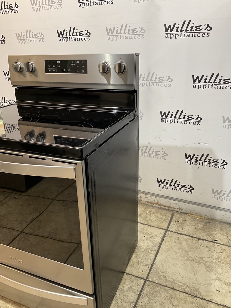 Whirlpool Used Electric Stove 220volts (40/50 AMP) 30inches {4 prong} (Stainless steel) 