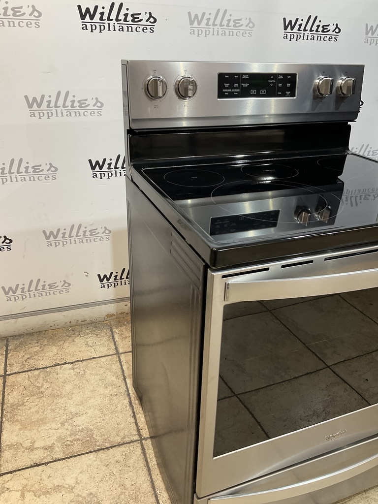 Whirlpool Used Electric Stove 220volts (40/50 AMP) 30inches {4 prong} (Stainless steel) 