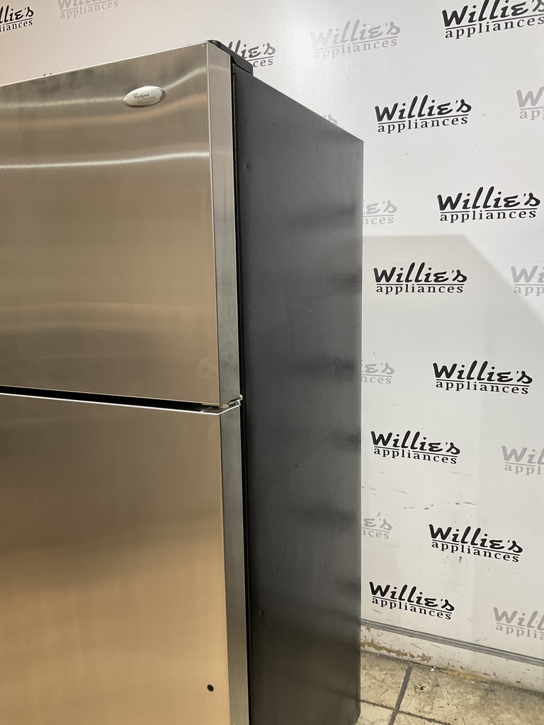 Whirlpool Used Refrigerator Top and Bottom 33x65 1/2” (stainless steel)