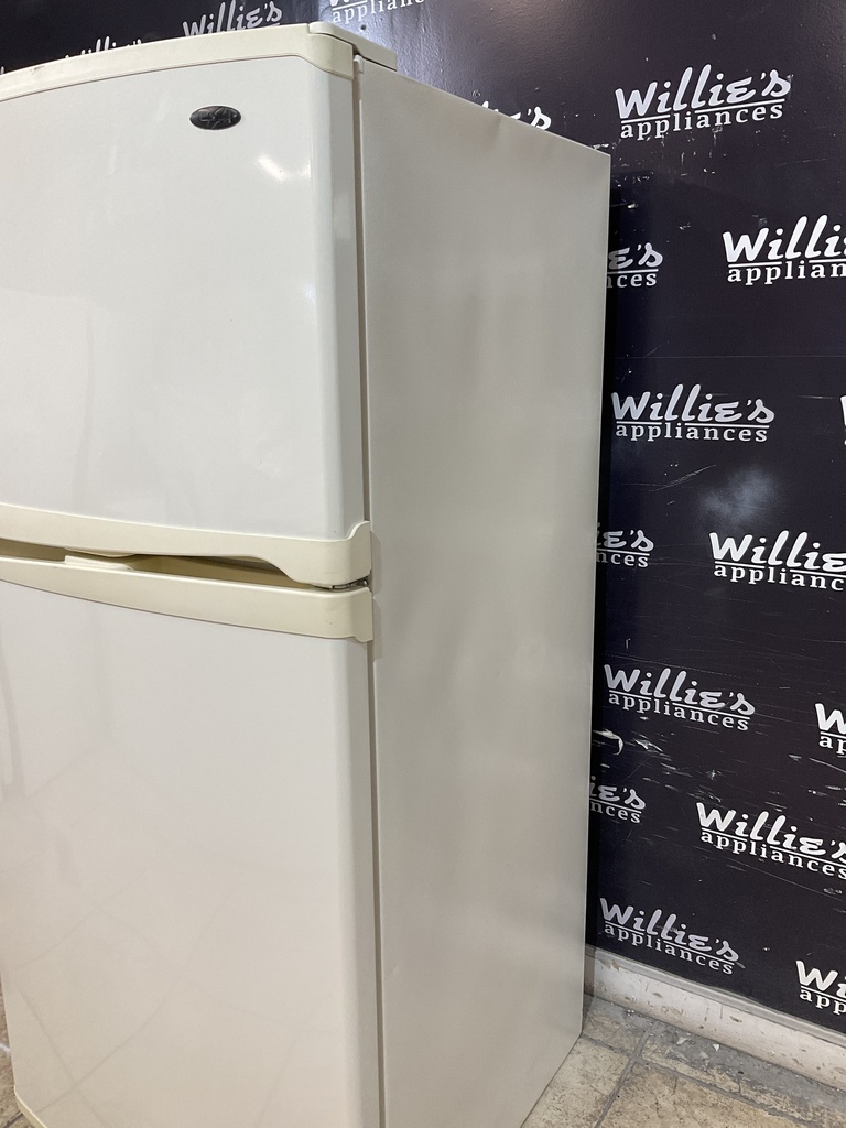 Whirlpool Used Refrigerator Top and Bottom 30x66 (bisque) 