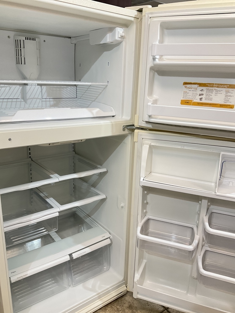 Whirlpool Used Refrigerator Top and Bottom 30x66 (bisque) 
