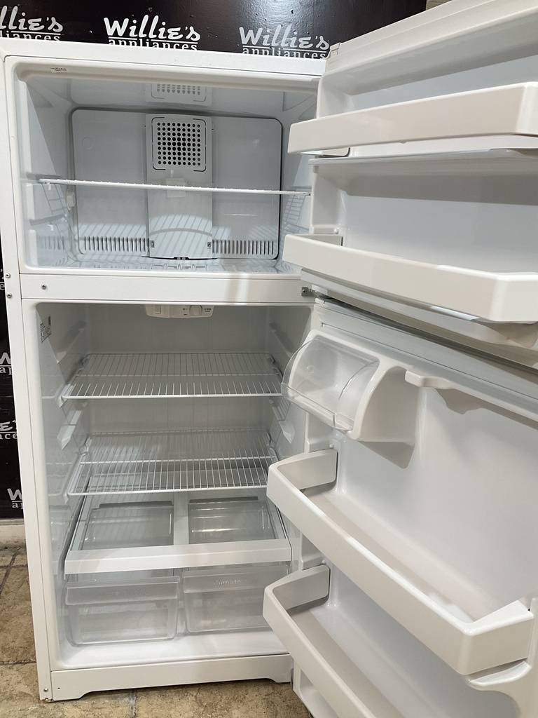 Hotpoint Used Refrigerator Top and Bottom 28x61 1/2” (White) 