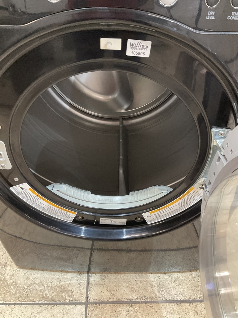 Lg Used Electric Dryer 220volts (30 AMP) 27inches {no cord} (Black)