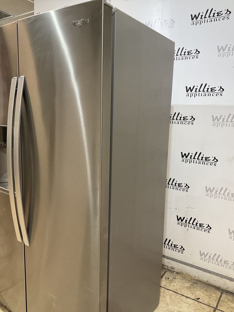 Whirlpool Used Refrigerator Side by Side Counter Depth 36x69 (Stainless Steel) 