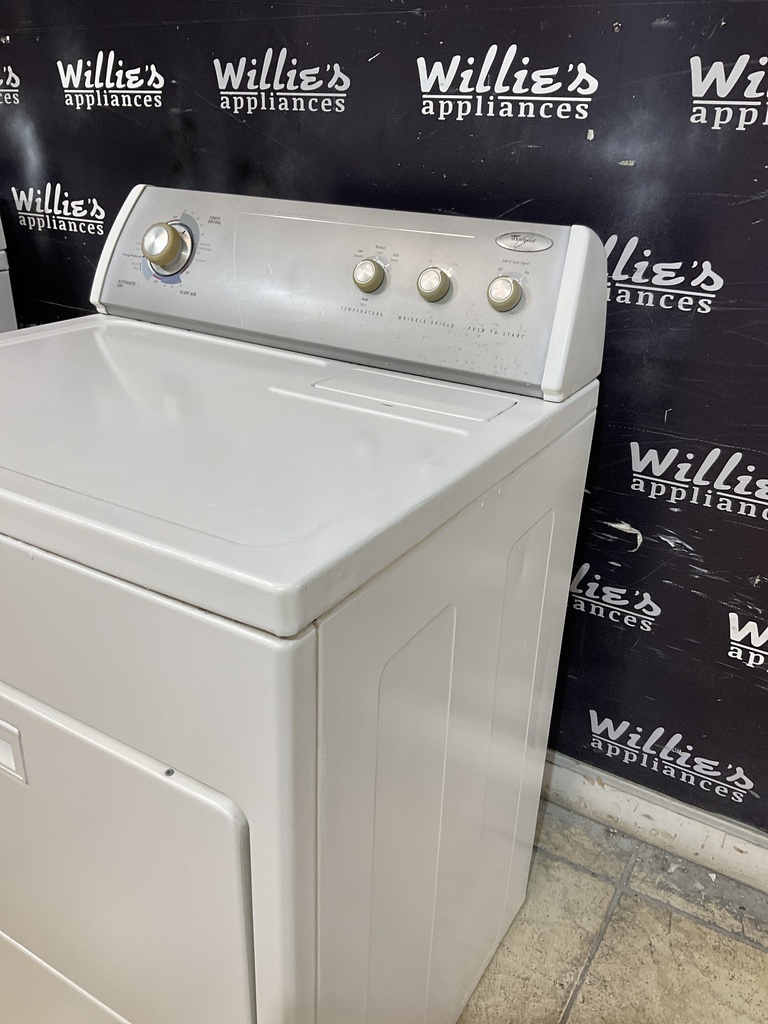 Whirlpool Used Electric Dryer 220volts (30 AMP) 29inches {3 prong} (White)