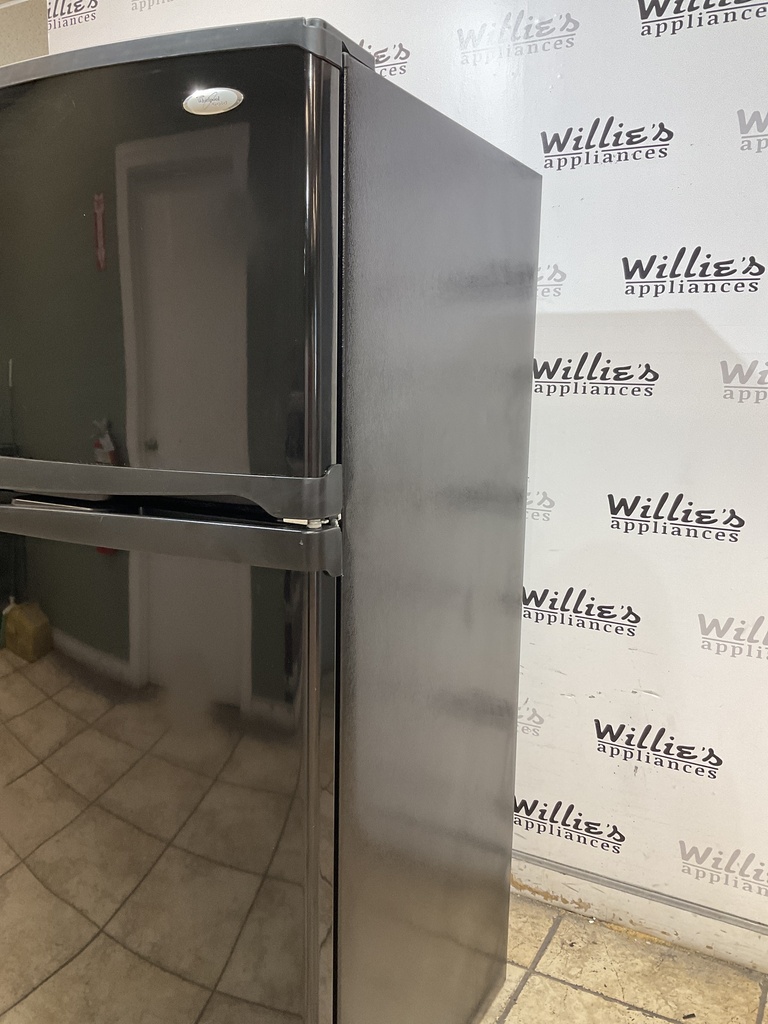 Whirlpool Used Refrigerator Top and Bottom 33 1/2” x 66 1/2” (Black) 