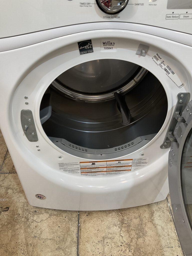 Whirlpool Used Electric Dryer 220volts (30 AMP) 27inches {4 prong} (white) 
