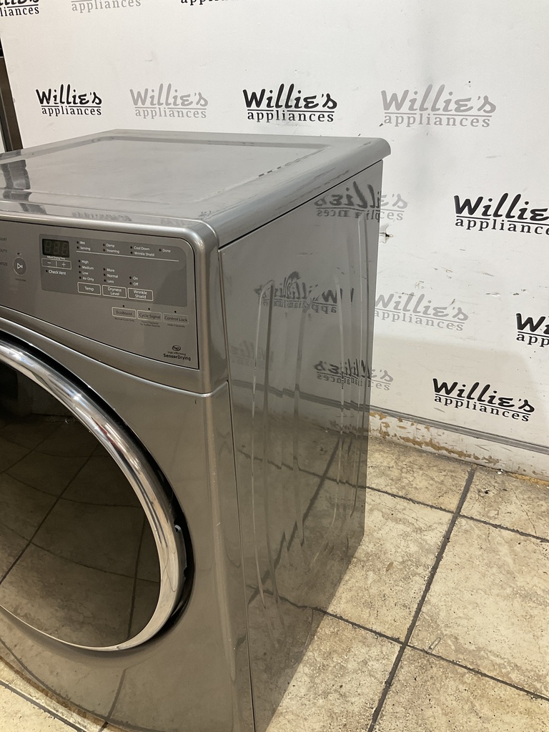 Whirlpool Used Electric Dryer 220volts (30 AMP) 27inches {no cord} (grey)