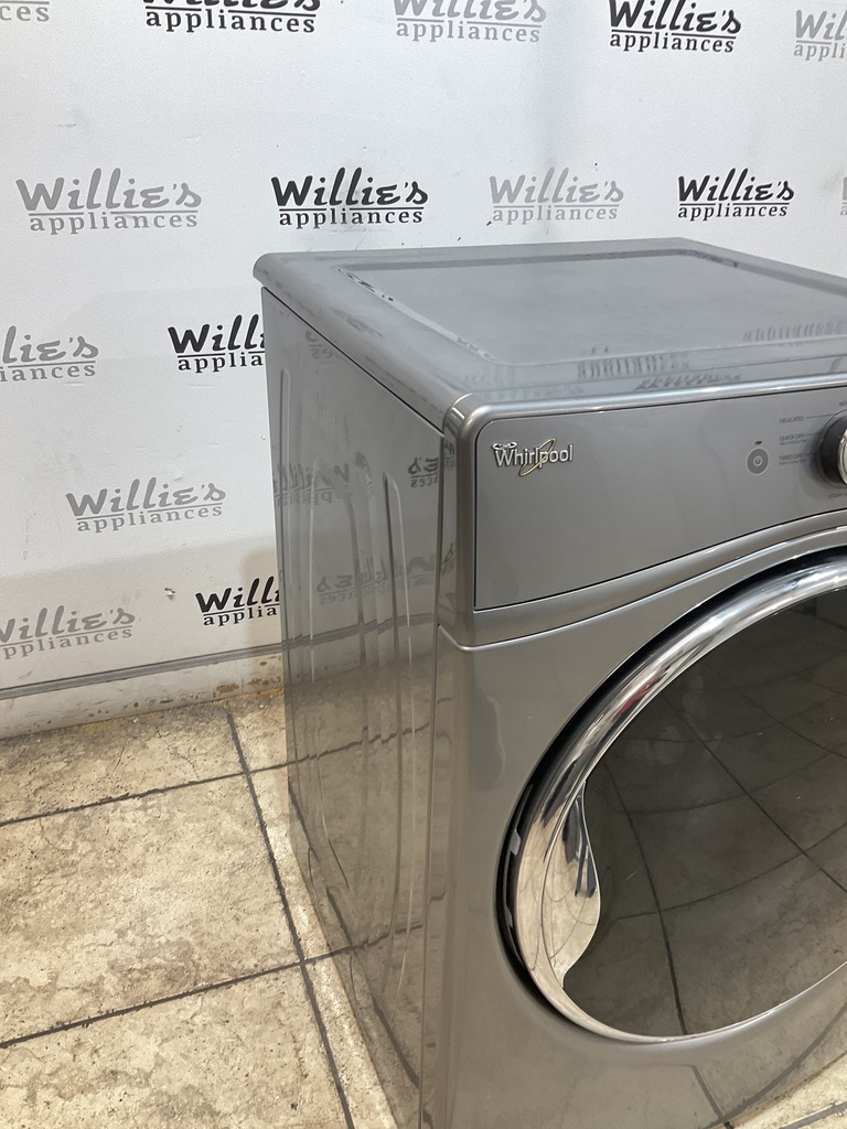 Whirlpool Used Electric Dryer 220volts (30 AMP) 27inches {no cord} (grey)