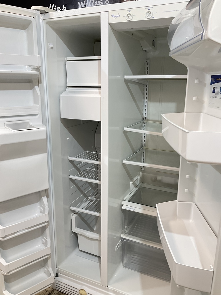 Whirlpool Used Refrigerator Side by Side 36x69 /12” (White)