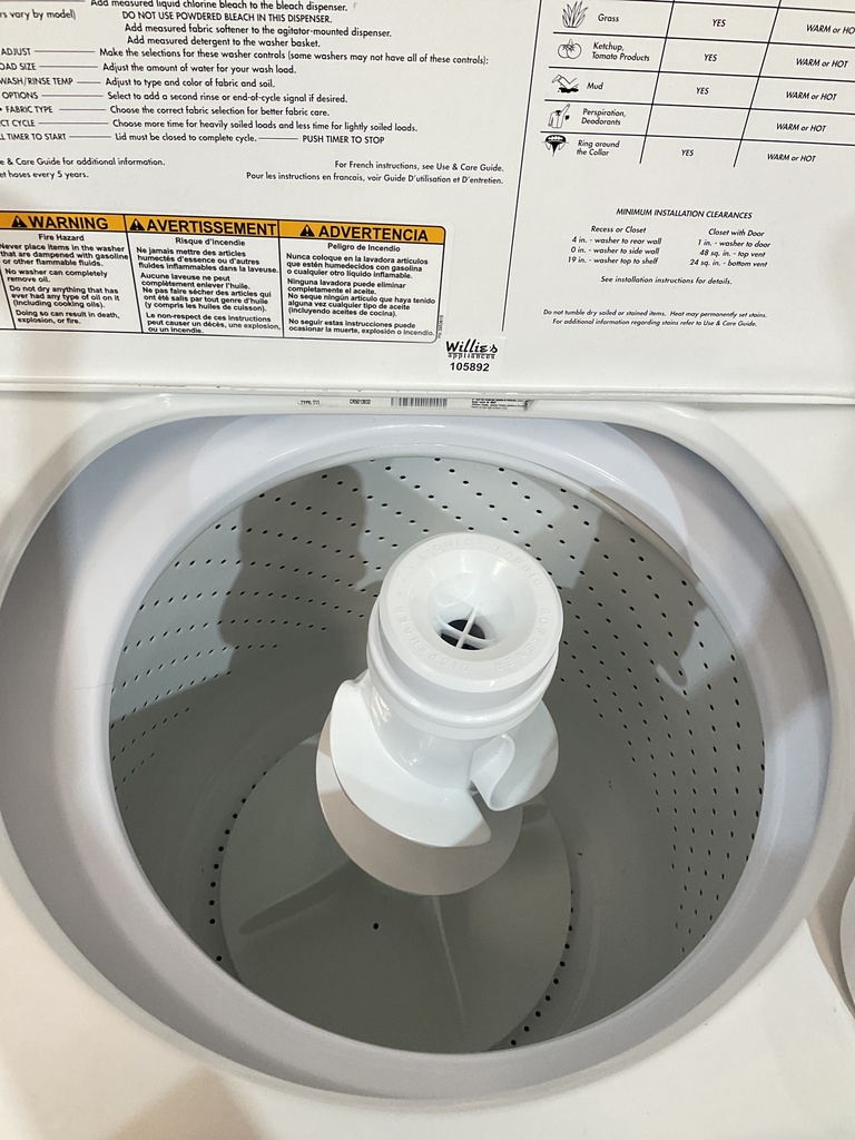Whirlpool Used Washer Top-load 27inches (White) 