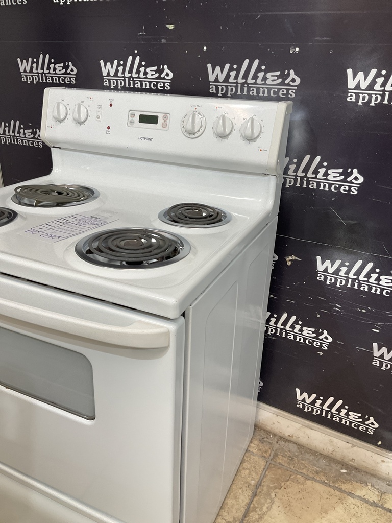 Hotpoint Used Electric Stove 220volts (40/50 AMP) 30inches {no cord} (White) 