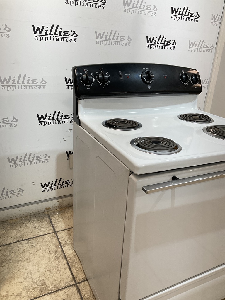 Ge Used Electric Stove 30inches {no cord} (white/black) 