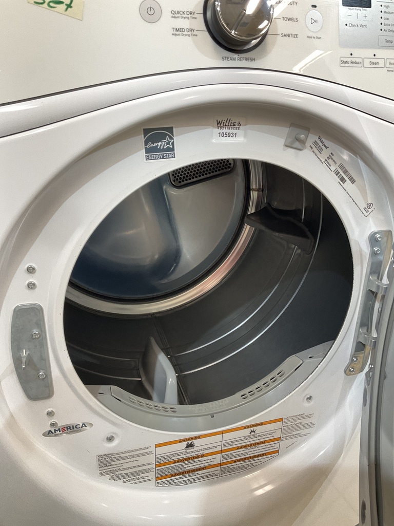 Whirlpool Used Electric Set Washer/Dryer Front-load 27inches {4 prong} (White) 