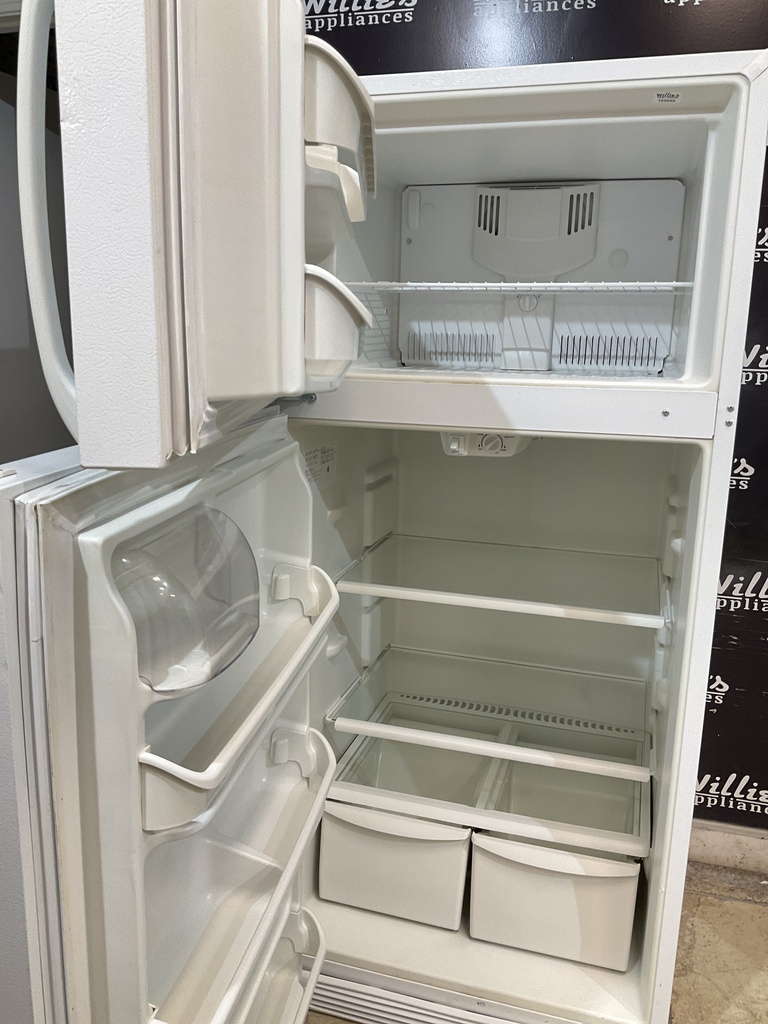 White Westinghouse Used Refrigerator Top and Bottom 30x65 1/2” (White) 