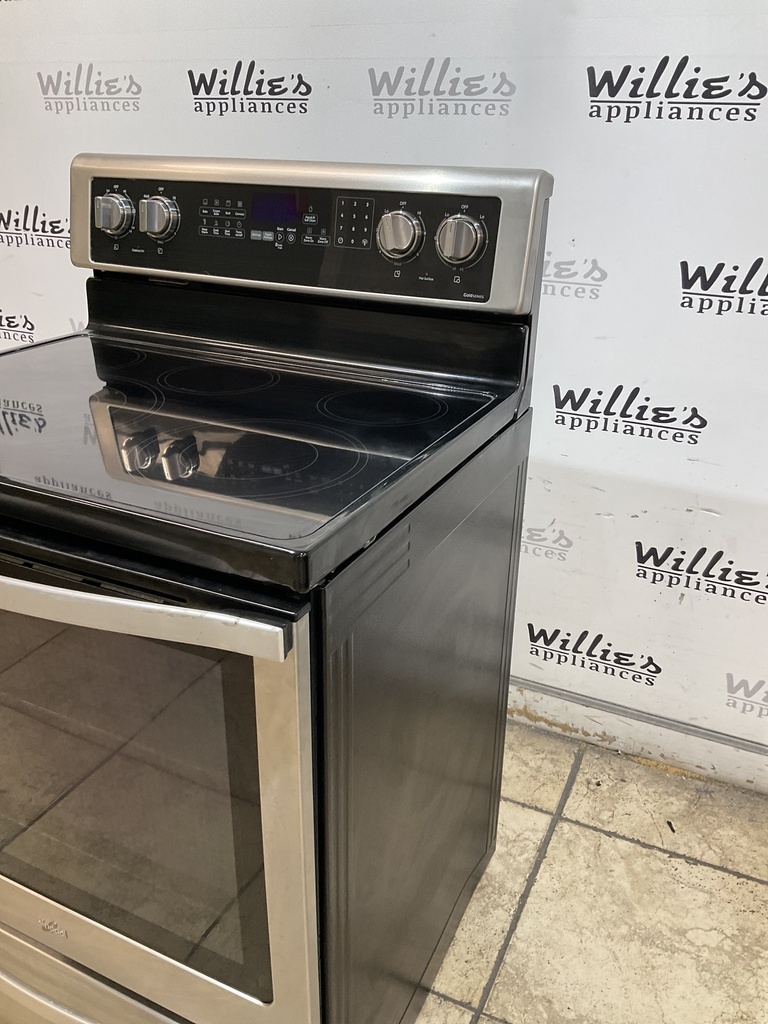 Whirlpool Used Electric Stove 220volts (40/50 AMP) 30inches {4 prong} (Stainless steel)
