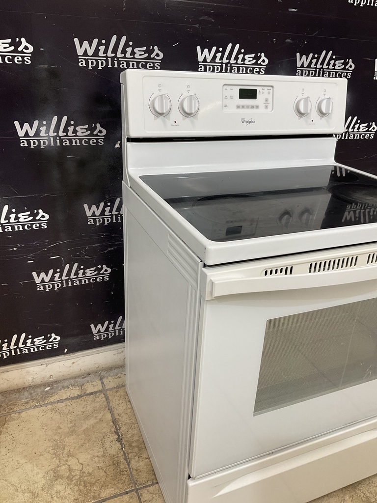 Whirlpool Used Electric Stove 30inches (40/50 AMP) 30inches {3 prong} (White) 