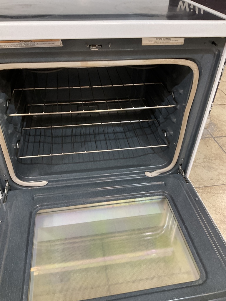 Whirlpool Used Electric Stove 30inches (40/50 AMP) 30inches {3 prong} (White) 