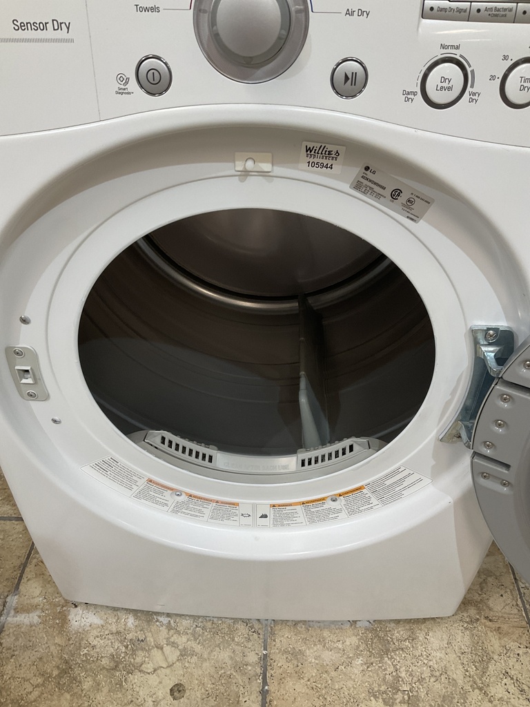 Lg Used Electric Dryer 220volts (30 AMP) 27inches {4 prong} (White)