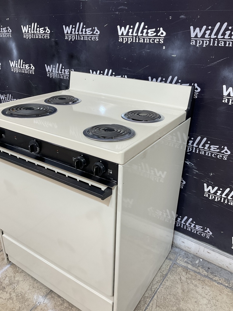 Tappan Used Electric Stove 220volts (40/50 AMP) 30inches {no cord} (Bisque) 