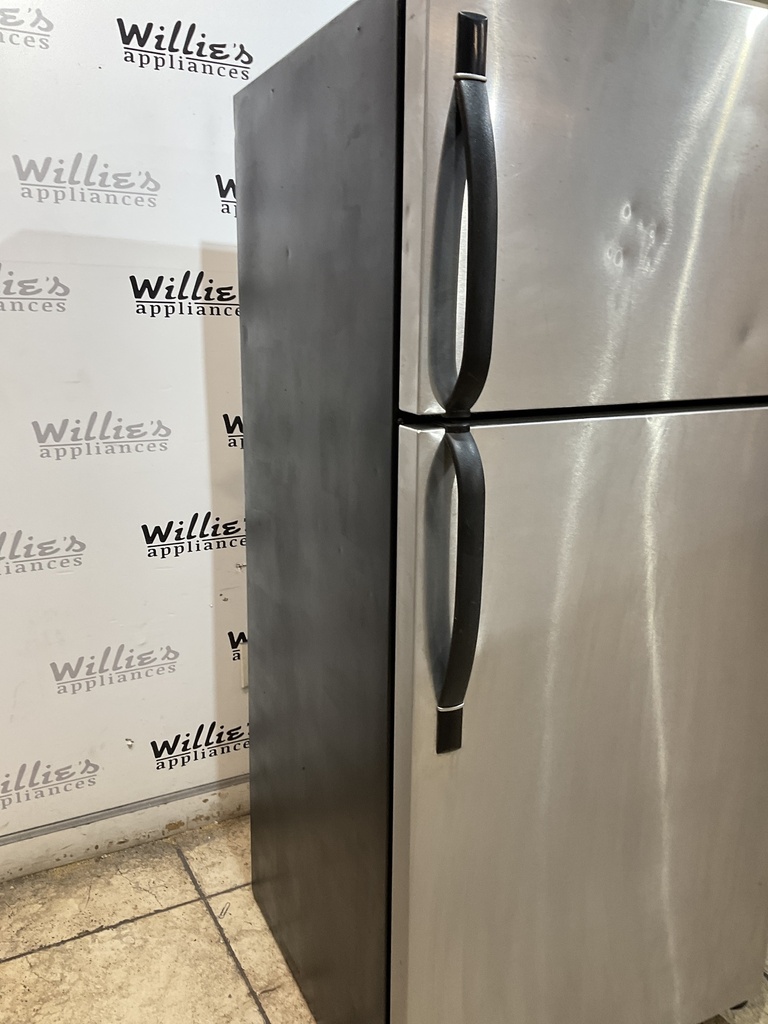 Frigidaire Used Refrigerator Top and Bottom 28x64 1/2” (Stainless Steel) 