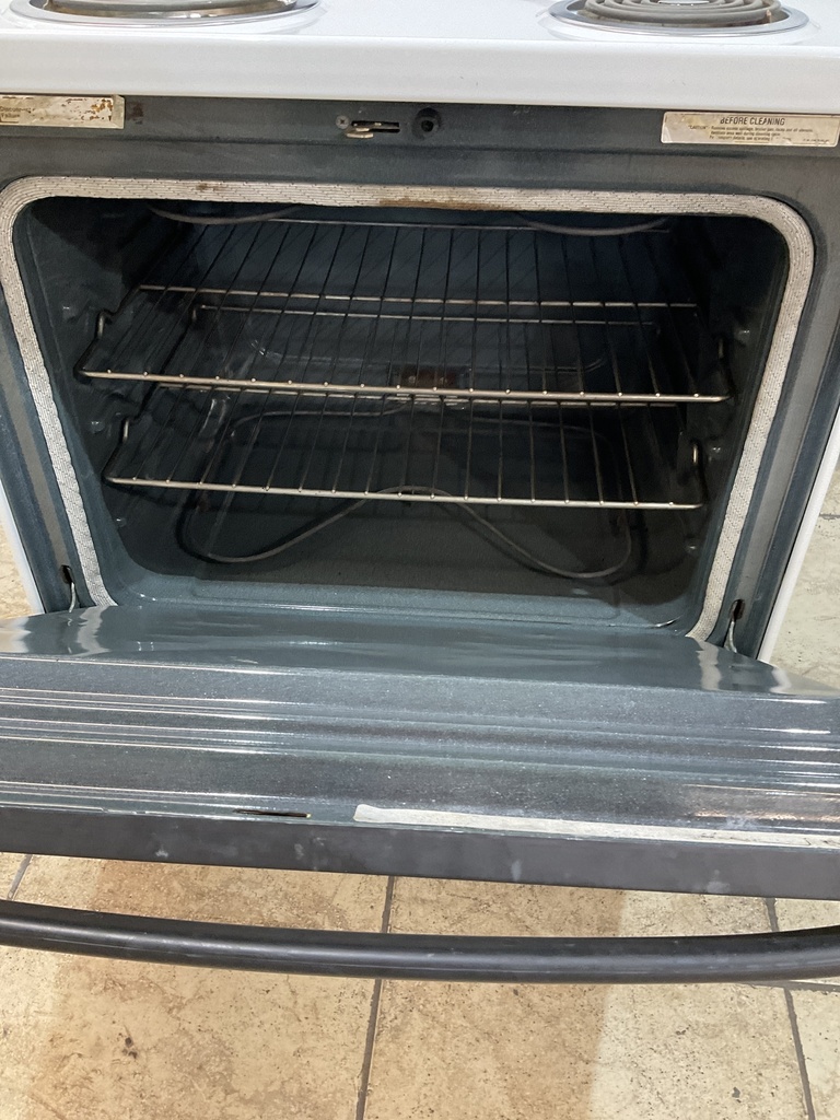 Whirlpool Used Electric Stove 220volts (40/50 AMP) 30inches {3 prong} (white/black) 