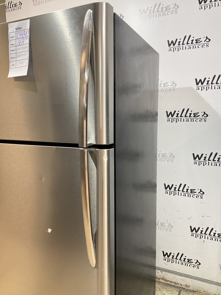Frigidaire Used Refrigerator Top and Bottom 30x66 (Stainless Steel) 