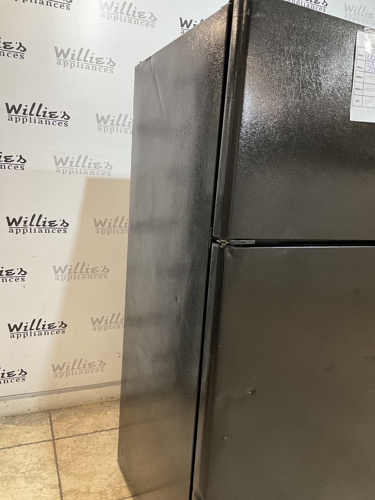 Ge Used Refrigerator Top and Bottom 30x66 1/2” (Black) 
