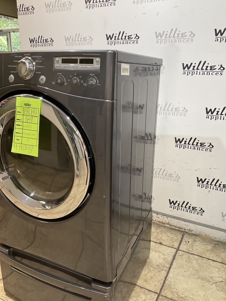 Lg Used Electric Dryer 220volts (30 AMP) 27inches {4 prong} (grey) 