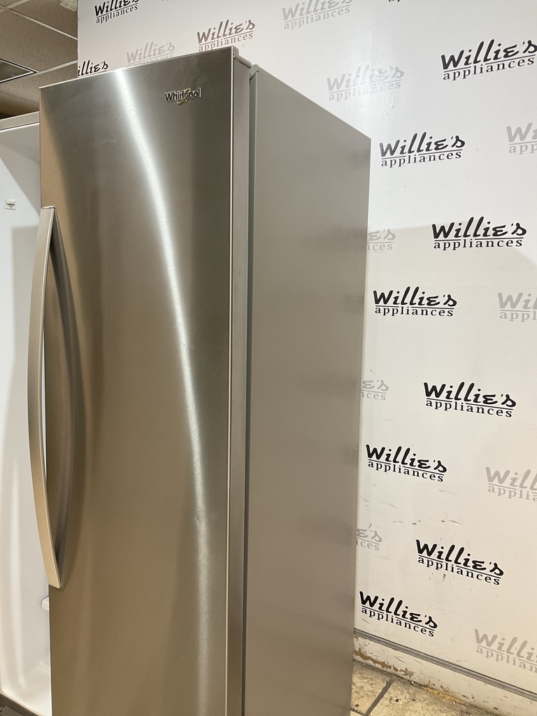 Whirlpool Used Refrigerator Side by Side Counter Depth 36x69 ” (Stainless Steel) 