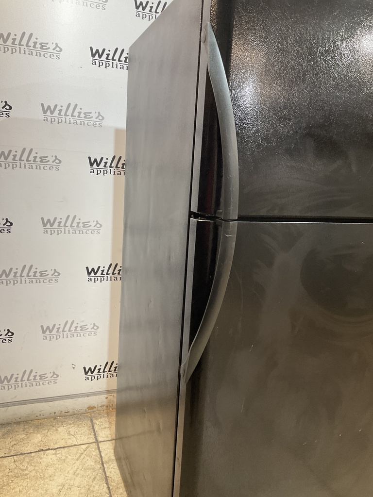 Frigidaire Used Refrigerator Top and Bottom 30x69 (black) 