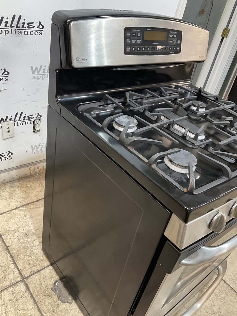 Ge Used Natural Gas Stove Double Oven 30inches (Stainless Steel) 